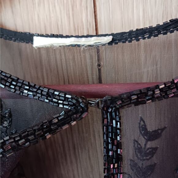 Vintage Scala Black Beaded Gothic Cardigan Size Medium - Picture 5 of 7